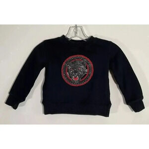 Kids Sweatshirt Medium DNA Premium Wear Pullover Black Panther Crystal Studded